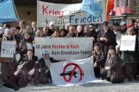 Protest against Heckler & Koch Weapons Oberndorf at their 60th anniversary