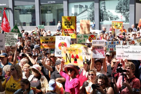 3,000 demonstrated in Adelaide on 15 October 2016