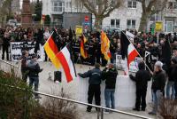 Nazis bei einer Kundgebung in Sinsheim