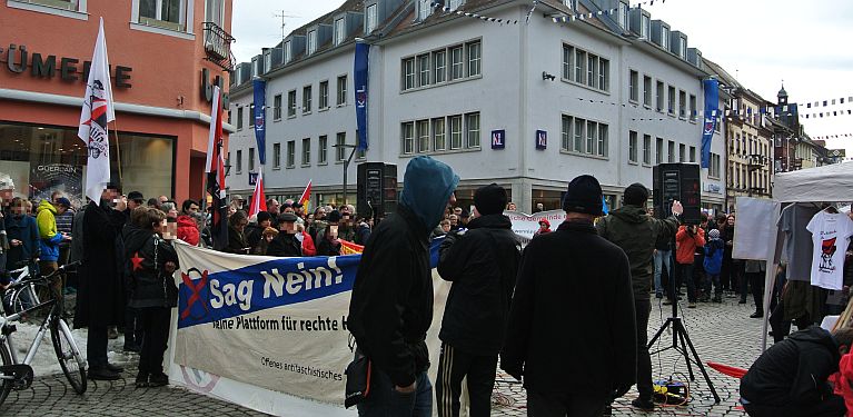 Auftakt der Kundgebung in der Villinger Innenstadt