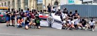 Nazihools mit Reichskriegsflagge in Frankreich
