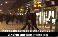 Michalek in Konfrontation mit Polizei am 19.10.2015 in Dresden.
