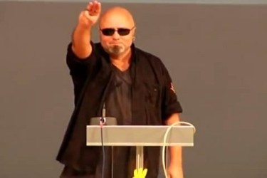 Andrej Sereda auf dem Parteitag der Partei Svoboda
