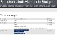 Burschenschaft Alemannia Stuttgart Semesterprogramm 2012