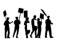 Streikende/Demonstranten