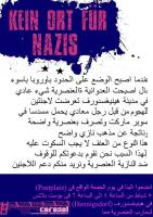 Flyer بالعربي: Kein Ort für Nazis