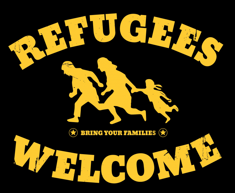 Verbotenes Refugees Welcome Plakat