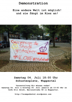 DemonstrationSamstag 04. Juli, 18:00 Uhr, Schusterplatz, Wuppertal