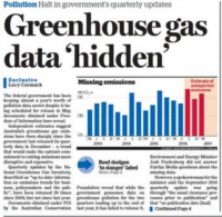 Greenhouse gas data hidden