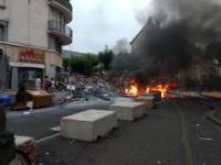Riots in Aurillac, Rue des Carmes, am 19.08.2016