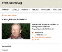 Hans-Jürgen Bsdenga - CDU Büdelsdorf