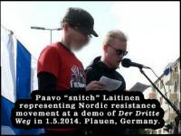 Snitch Paavo Laitinen Plauen "Der dritte Weg" Nordic Resistance Movement Finnish Resistance Movement