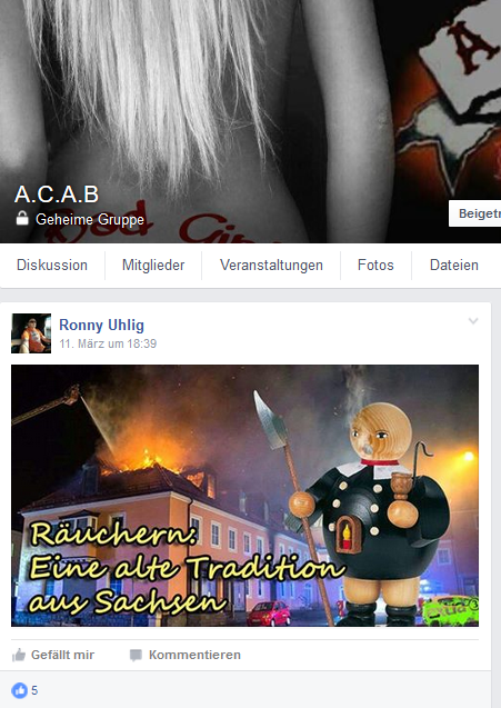 Ronny Uhlig Umgebung Freiberg (Sachsen) Posting in A.C.A.B. 1