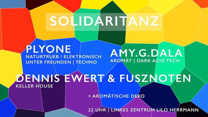 Flyer Solidaritanz - Soliparty für das Bündnis gegen die "DfA"