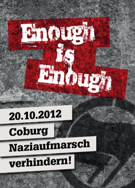 Enough is enough! Naziaufmarsch in Coburg verhindern!