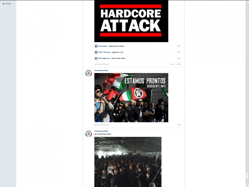 "CasaPound Italia" - Werbung zu "Hardcore Attack" I