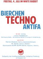 Soliparty & Vortrag: Bierchen, Techno, Antifa.