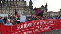 Anarchistischer Block auf der Demonstration "Solidarity without limits"