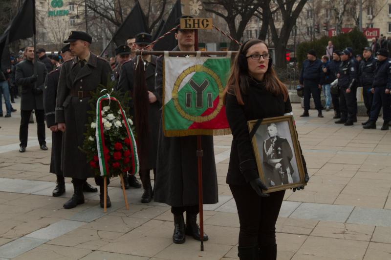 Demonstrationsspitze des Lukovmarsches