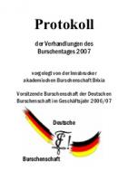 Protokoll „Burschentag“ 2007