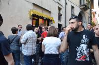CasaPound Anhänger am 09.05.2015 bei der Einweihung von "Il Pendolo" in Pavia