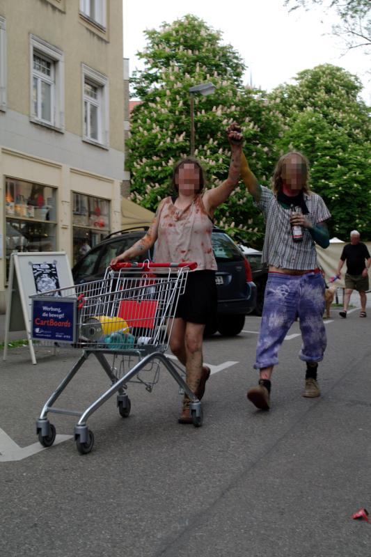 Einkaufswagenrallye verloren aber glücklich