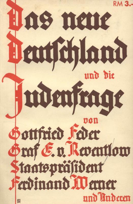 Hasstraktat Gottfried Feders und anderer NS-Autoren (1933)
