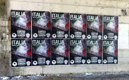 Demonstrationsaufruf von CasaPound Italia für den 23.05.2015 in Gorizia