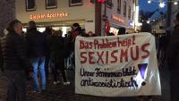 AfD-Gegendemonstranten am Sonntagabend in Freiburg