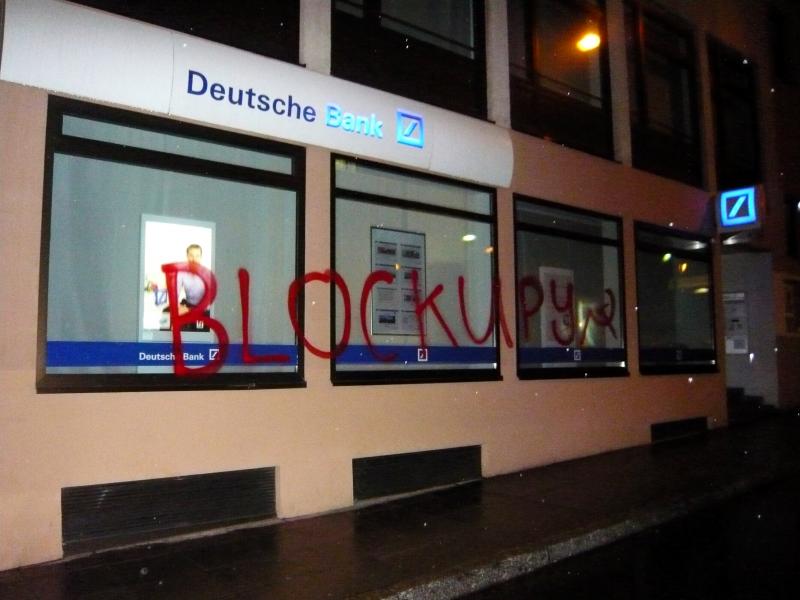 Schriftzug "Blockupy"