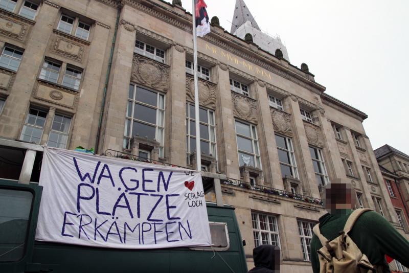 Kiel: Demo für Wagenplatz 4