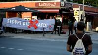 Spontanprotest gegen das Bezirksverbandtreffen der AfD-Reinickendorf im Grillhaus Maestral (Eichborndamm 236, 13437 Berlin)