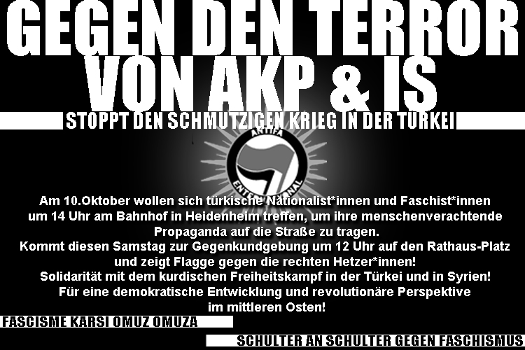 Gegen den Terror von AKP und IS 