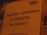 Studenten-Apartment zu vermieten ab sofort!