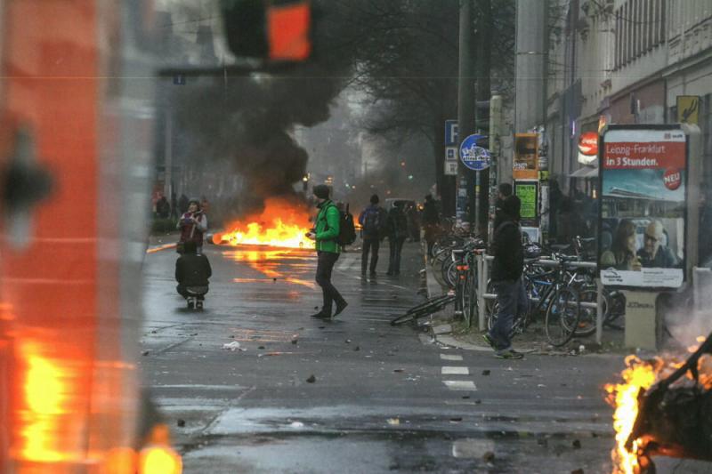 Leipziger Südvorstadt versank am 12. Dezember 2015 in Krawallen