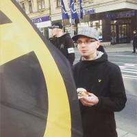 Mitglieder der Identitären Bewegung Erzgebirge und Zwickau bei einer Demonstration am 9.4.16 in Aue (3)