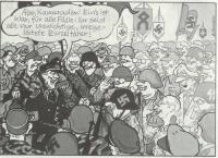 Nazis als Einzeltäter- Karikatur von B.Ronstein