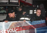 NPD-Demonstration in Hohenschönhausen, Februar 2016 (Danny Matschke und weiterer Lichtenberger NPDler)