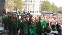 Ankunft der Alternatiba Fahrradtour in Paris