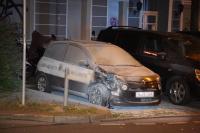 In Friedrichshain musste die Feuerwehr ein brennendes Auto löschen  Foto: Thomas Peise