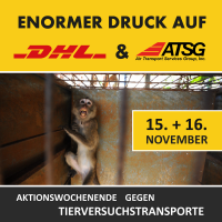 Tierversuche stoppen!!!DHL stoppen!!!Air France stoppen!!!...