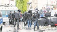 Bei der Blockade des Nazi-Aufmarsches in Leipzig Lindenau eskalierte die Lage