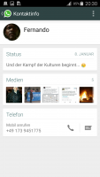 WhatsApp-Profil von Fernando Vergara