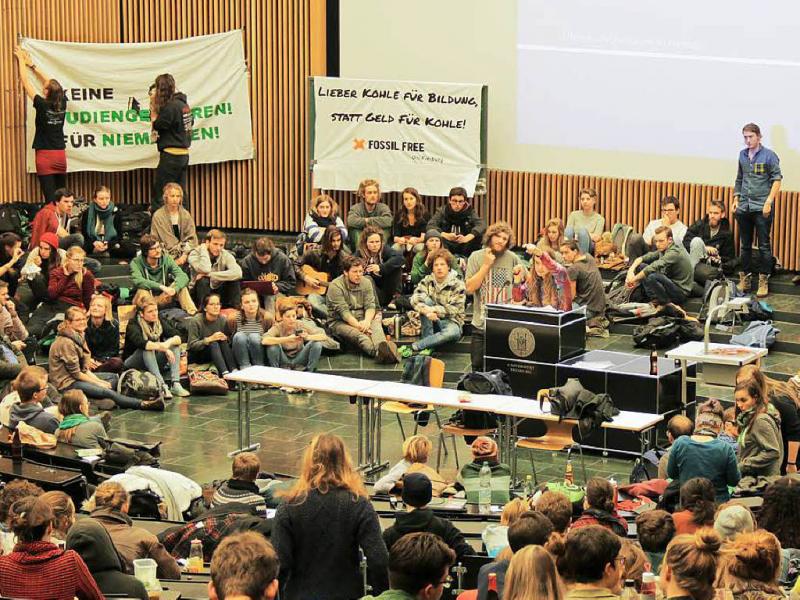 Besetzung des Audimax der Uni Freiburg