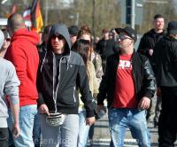 Bild 11 Preibisch und "Contare" am 02.04.16 beim Aufmarsch von Autonomen Nationalisten in MaHe, Bild von Sören Kohlhuber