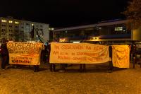 Banner auf dem Bullenparkplatz