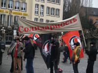 Gedenken an Stanislaw Markelow und Anastasia Baburowa am 07.02.2009 in Düsseldorf (Foto: Azzoncao)