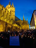 Die Domstufen im „Lichtermeer“