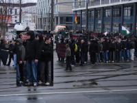 Matthias Wiechert, Paul Enderling und Paddy Bohm am 19. Januar 2008 auf einem Neonazi-Aufmarsch in Magdeburg