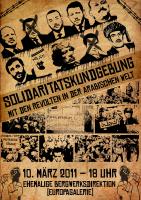 Plakat: Kundgebung Solidarität mit der arabischen Welt